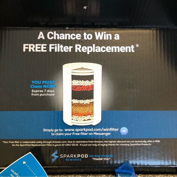 NWT SparkPod Multi-Stage filtration Showerhead for hard water neutral PH - Picture 10 of 10